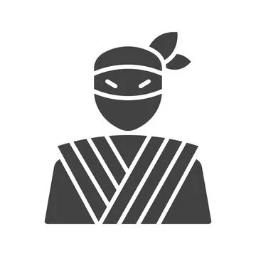 Ninja icon vector image. Illustrazione stock