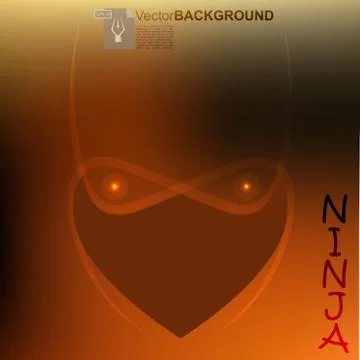 Ninja light face Stock Illustration