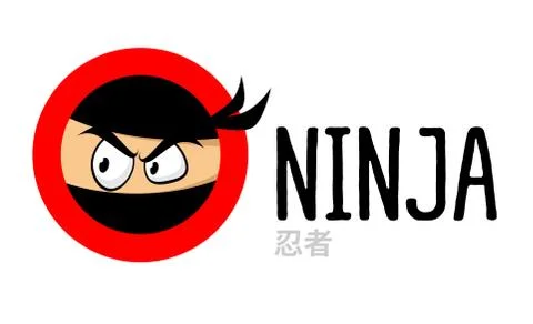 Ninja logo icon Stock Illustration