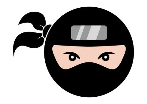 Ninja Logo. Ninja Face Logo. Logo Template Stock Illustration