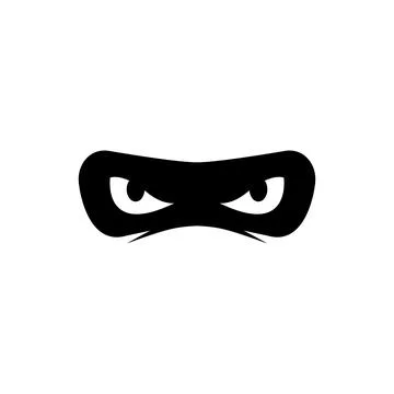 Ninja mask isolated on white Stock Illustration