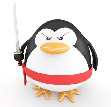 Ninja penguin Stock Illustration