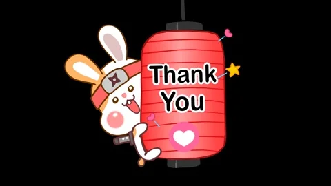 Ninja Rabbit with Lantern Animation Stock Footage 282777379