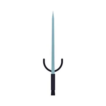 Ninja sai illustration dagger martial blade vector icon. Cartoon weapon symbo Stock Illustration