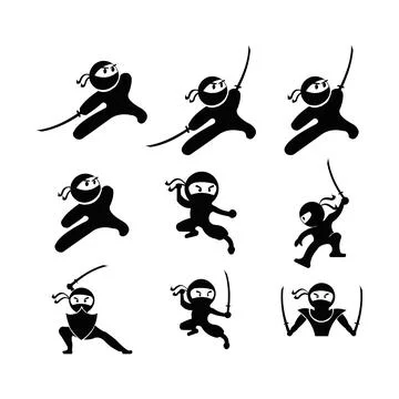 Ninja Samurai Warrior Fighter Stock Illustration