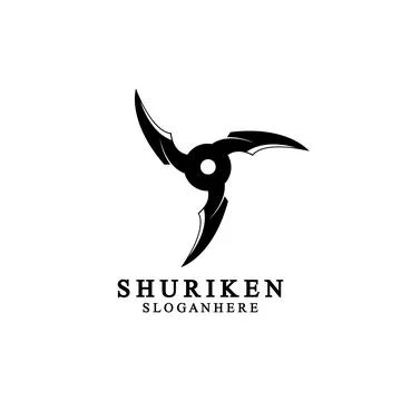 Ninja shuriken black solid icon modern design, isolated on white background.  イラスト素材