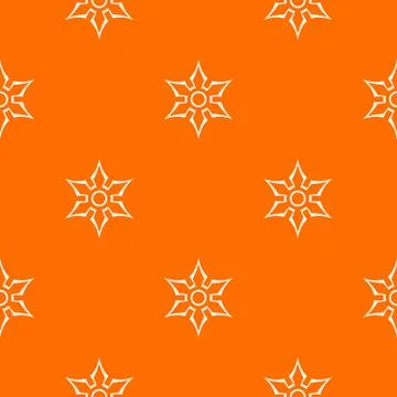 Ninja shuriken star weapon pattern seamless Stock Illustration