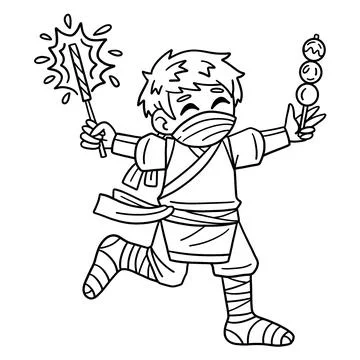 Ninja Warrior Coloring Page  Warrior drawing, Ninja art, Samurai drawing