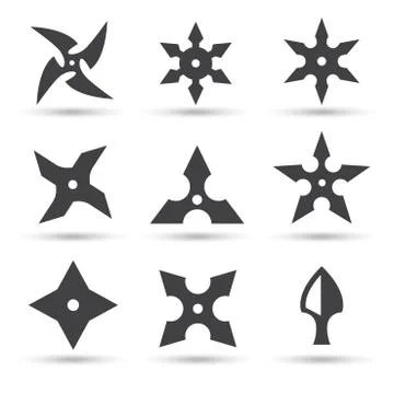 Ninja star icon Illustrazione stock