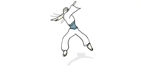 Ninja strikes the ground with his sword Stock Footage 162911946