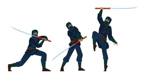 Ninja sword vector Stock Illustration