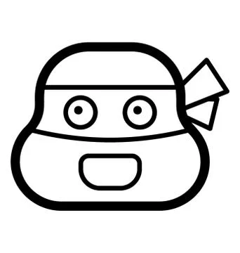 Ninja Turtle Emoji Stock Illustration