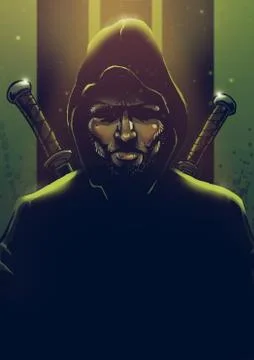 Ninja Warrior Stock Illustration