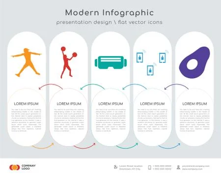 Ninja warrior infographics design Stock Illustration
