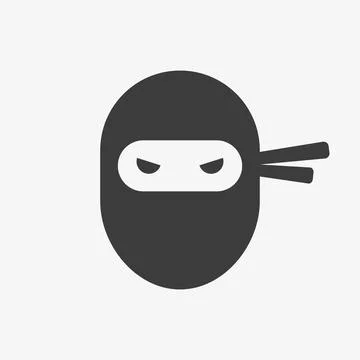Ninja warrior vector icon. Ninja head logo. Stock Illustration