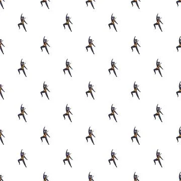 Ninja warriors pattern illustration on white background Stock Illustration