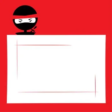 Ninja is watching Stock Illustration