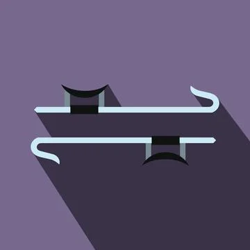 Ninja weapon flat icon Stock Illustration