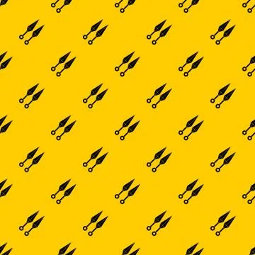 Ninja weapon kunai pattern Stock Illustration