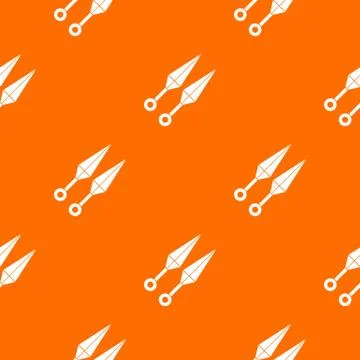 Ninja weapon kunai pattern seamless Stock Illustration