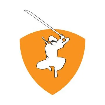 The ninjas logo vector illustration Stock Illustration