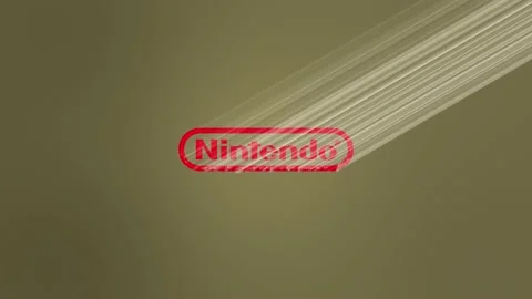Nintendo Logo Light Reveal. Golden Stock Footage 157698254