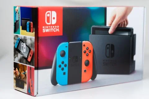 Nintendo Switch Box Stock Photos