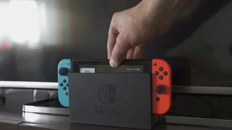 Nintendo switch dock Stock Footage