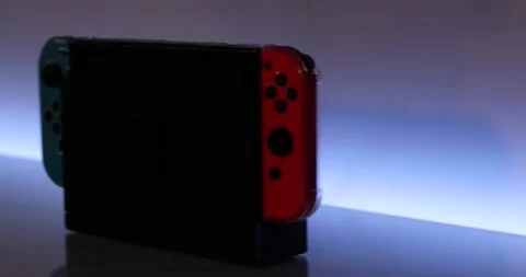 Nintendo Switch on its dock Stock Footage 159106901