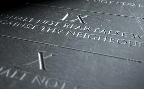 The Ninth Commandment Stock Illustration