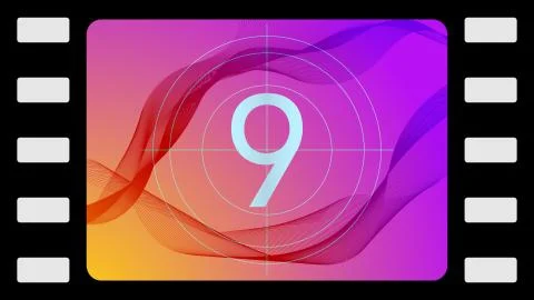 Ninth frame Stock Illustration