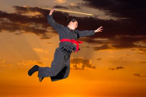 Ninyah in sunset Stock Photos