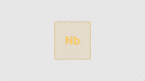 Niobium Nb Periodic Table Element Tile Clean No Text Animation Video Overlay Alp Видео 339369591
