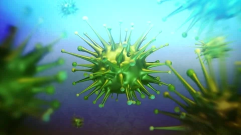 Nipah Virus 3D Simulation -  Zoonotic Virus in Humans Stock Footage 335499374