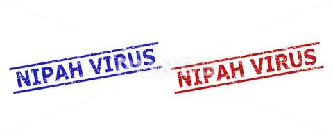 NIPAH VIRUS Seals with Corroded Texture and Parallel Lines: Graphic ...