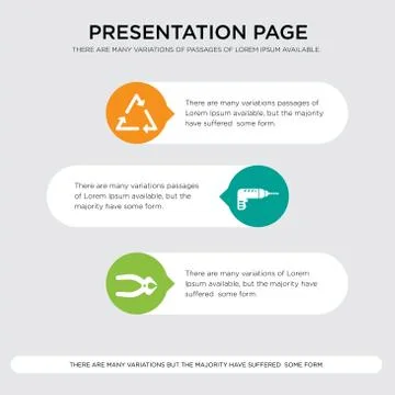 Nipper, drill, triangle presentation Illustrazione stock