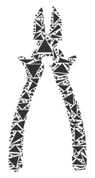 Nippers Collage of Triangles Stock Illustration