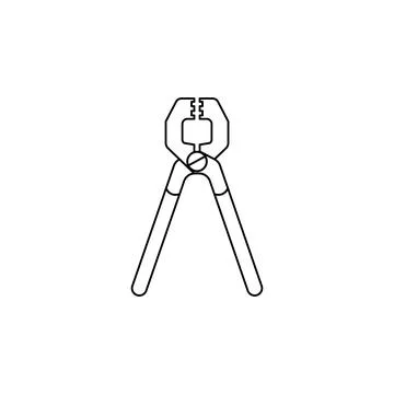 Nippers icon. Element of construction tools for mobile concept and web apps Stock Illustration