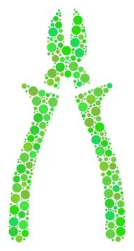 Nippers Mosaic of Circles Stock Illustration