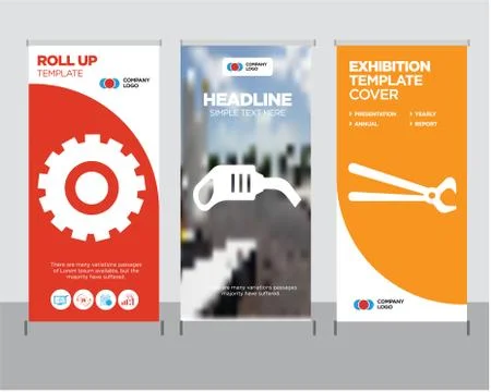 Nippers, pump, Setting roll up Stock Illustration