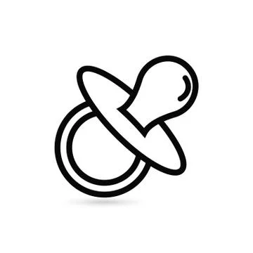 Nipple flat icon. Single high quality outline symbol of baby stuff for web de Stock Illustration
