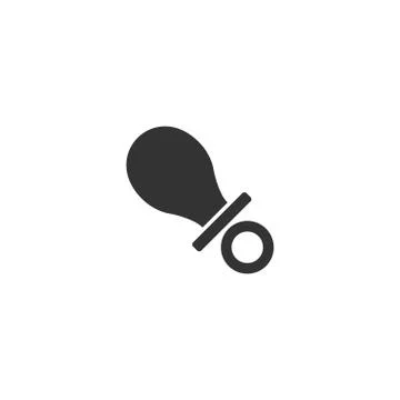 Nipple icon flat Stock Illustration