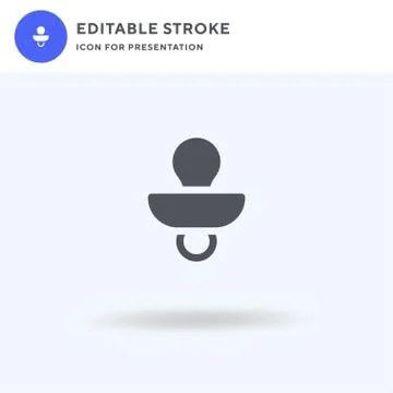 Nipple icon vector, filled flat sign, solid pictogram isolated on white, logo Stock Illustration