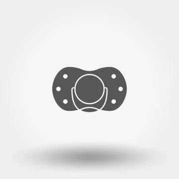 Nipple. Icon. Vector. Silhouette. Flat design style. Stock Illustration