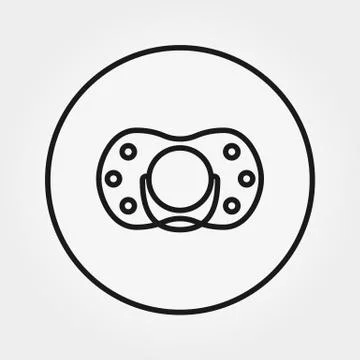 Nipple. Universal Icon. Vector. Editable Thin line. Stock Illustration