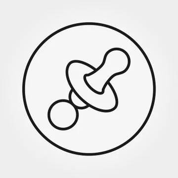 Nipple. Universal Icon. Vector. Editable Thin line. Stock Illustration