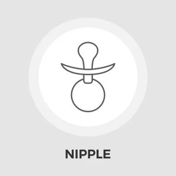 Nipple vector flat icon Stock Illustration