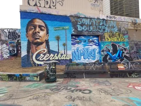 Nipsey Hussle Mural Stock Photos