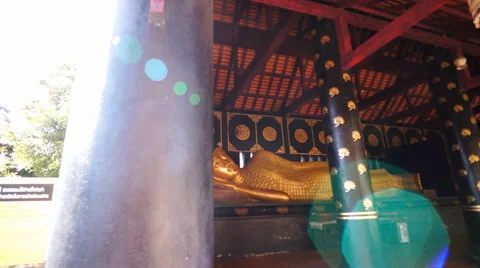 Nirvana buddha image slide with lens flare effect Stock Footage 37842098