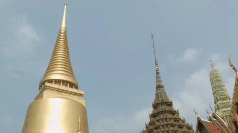Nirvana Stupa, Wat Phra Kaew (Wat Phra Si Rattana Satsadara), Bangkok, Thailand Stock Footage 48480343